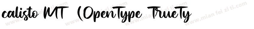 calisto MT 曾机(OpenType  TrueType) (字体转换